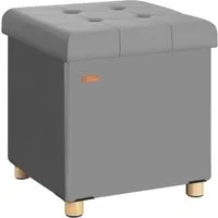 Casaria Sitzhocker, Samt Anthrazit Faltbar inkl. Füßen 38x38cm 300kg Belastbar Wohnzimmer