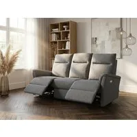 Home affaire 3-Sitzer FINNARA, 3-Sitzer,elelektrische Relaxfunktion in 2 Sitzen, USB A/C, Liegefunktion 105°-135°, Federkern