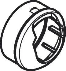 Hansgrohe Tecturis E Waschtischarmatur 110 Griffkappe m.vertauscht.Symbolik chrom, 87494000 87494000
