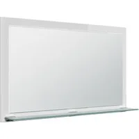 Magnolia Home Ablageregal Spiegel Emotion Glasablage farbig eingerahmt 104x60 cm Weiss Hgl
