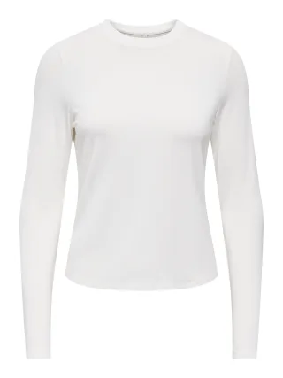 ONLY - ONLBAMBOO L/S O-NECK TOP JRS Cloud Dancer - Gr. - XL