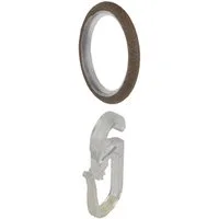 Liedeco Gardinenring Gardinenring, Stilring, Ringe für Gardinenrohre 16 mm "Esperanca", Gardinenstangen, (10-St), Gardinenring mit Faltenlegehaken