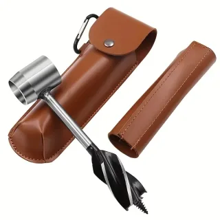 IPRee Portable Survival Hand Drill Auger Wrench with Bits Bushcraft Gear for Outdoor Camping Hiking Woodworking and Jung