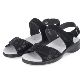 Semler Sandalen HEIKE Schwarz - Gr. 38 -  Leder und Textil