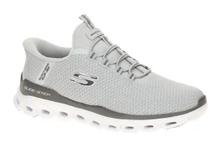 Skechers 233010 LTGY sportliche Herren Slipper light gray Air Cooled Memory Foam