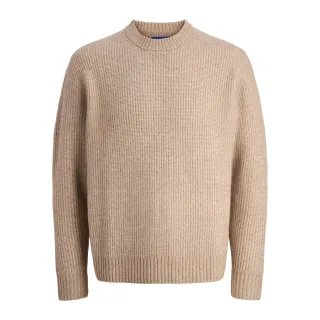 Jack & Jones Pullover York Ollie Strick Rundhals Beige