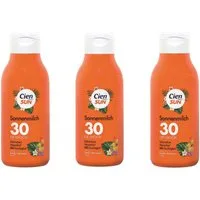 Cien Sonnenschutzmilch Cien Sun Sonnenmilch LSF 30, UVA UVB Schutz 250ml x3, Spar- Mehrfachpackung, 3x 250ml Sonnenmilch LSF 30, Sofortschutz, Wasserfest, 24h Feuhtigkeit
