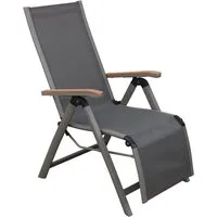 Dehner Gartenstuhl Relaxsessel Colmar, klappbar, 110 x 59 x 73 cm, Komfortabler Relaxstuhl mit Armlehnen aus FSC-zertifiziertem Teakholz