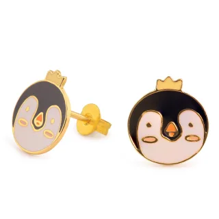 Pinguin Ohrringe vergoldet