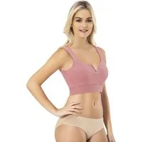 fashionshowcase Crop-Top mit V-Detail-Ausschnitt - geripptes Bustier aus Baumwolle Herzförmiger Ausschnitt, figurformender Bund