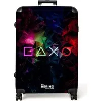 NoBoringSuitcases.com© Kinderkoffer Spiele - Neon 77 cm - 98 L, 8 Rollen, Großer Reisetasche mit Rollen für 30kg, Kinderkoffer
