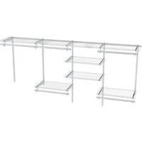 COSTWAY Kleiderständer, (1 St), DIY Wandgarderobe erweiterbar, Kleiderschrank Metall