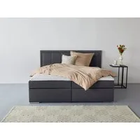 COLLECTION AB Boxbett ATHENA, Polsterbett wahlweise mit Bettkasten, Strukturstoff-Bezug (mit PUR-Schaumtopper (H2), Kaltschaumtopper (H3) oder Viscotopper (H4), Bonnell- oder Taschenfederkernmatratze H2,H3,H4, 140x200/180x200cm