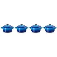 LE CREUSET Snackschale Mini Cocottes, je 200 ml, 10 x 5 cm, Steinzeug, (Set, 4-tlg), 79212102200100
