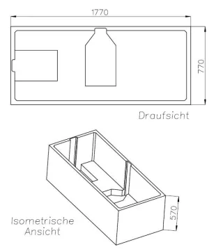 Neuesbad Wannenträger für Geberit Renova Plan 180x80 SW 13075