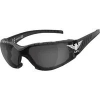 KHS Sonnenbrille Einsatzbrille, smoke (Packung) gummierter Rahmen mit Belüftung