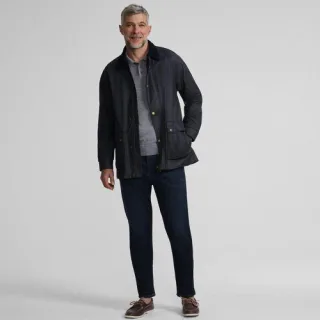 Wachsjacke für Herren, Herren, size: regular, Blau, Baumwolle/Polyester, by Lands' End