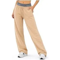 Smilodox Jogginghose Yelin, Trainingshose Damen Oversized Fit Wide-Leg mit Tunnelzug Elastischer Bund, Kordelzug, Weites Bein, Dezentes Logo, Freizeit