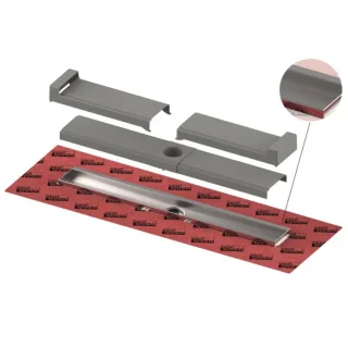 TECE TECEdrainline Evo Duschrinne 700 mm 600703 mit Wandfliesenauflage, Seal System Dichtmanschette