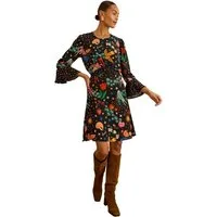 Love & Roses Minikleid Love & Roses Minikleid mit Schößchen (1-tlg)