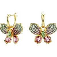 Swarovski Paar Creolen Schmuck Geschenk Idyllia Drop-Ohrhänger Schmetterling, mit Swarovski® Kristall - Einhänger abnehmbar