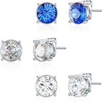 Lulu & Jane Paar Ohrstecker Set: AV113 (6-tlg), verziert mit Kristallen von Swarovski®
