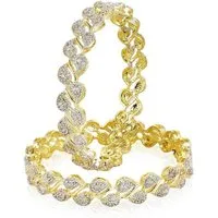 YouBella Armreif Set Gold Plated Armreifenset für Frauen & Mädchen, Bangle Set (Enthaltene Komponenten: 1 Armreifen-Set, Party-Kleidung, Stilvoll, Geeignet für alle Anlässe), Hautfreundlich, Am besten zum Verschenken