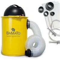 BAMATO Absauganlage AB-110 inkl. Adapterset Absaugung Absaugtonne 183m³/h Filterpatrone, 1100 W, (1-tlg), Späneabsaugung, 50 Liter, Absaugschlauch