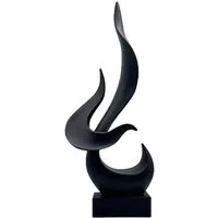 LIANNA Dekofigur Moderne Dekofigur, schwarze Flamme Skulptur für Wohnzimmer Dekoration (Set, 1 St., Kreatives Design für moderne Kunst), Schlafzimmer und Büro Dekoration Skulptur (1 Stück)