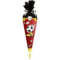 itenga Schultüte itenga SCHULTÜTEN Bastelset 68cm "FUSSBALL" Deutschland V1 schwarz ro