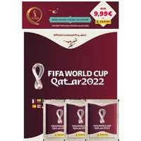 Panini Sammelkarte Panini WM 2022 Qatar Sticker Starter-Set 3 (Hardcover Album + 3 Tüten)