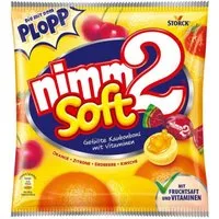 NIMM2 Süßigkeit, Storck Nimm2 Soft gefüllte Fruchtkaubonbons mit Vitaminen 195g