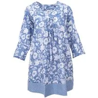 Guru-Shop Longbluse Boho Maxitunika, sommerliches Minikleid -.. alternative Bekleidung
