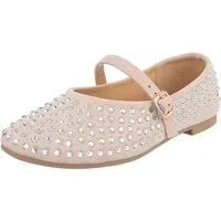 Ital-Design Bequemer Damenschuh mit Dekorativen Details für Freizeit Schnürpumps (91554542) Blockabsatz Riemchenballerinas in Beige