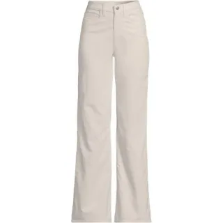 Feincord-Schlaghose High Waist, Damen,  Weiß, by Lands' End