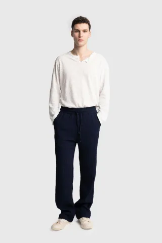 Strukturierte Regular Fit Jogginghose mit Kordelzug