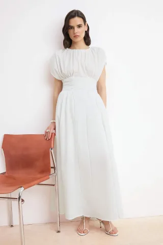 Ärmelloses, flaches Midi-Kleid für Damen