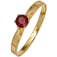 JOBO Goldring, 585 Gold mit Granat