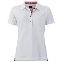 James & Nicholson Poloshirt Damen Traditional Polo / Trachtenknöpfe aus Horn-Imitat