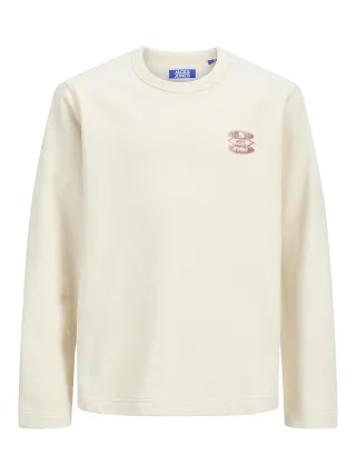 JACK&JONES - JORRETIRO BACK SWEAT CREW NECK JNR ecru - Gr. - 152