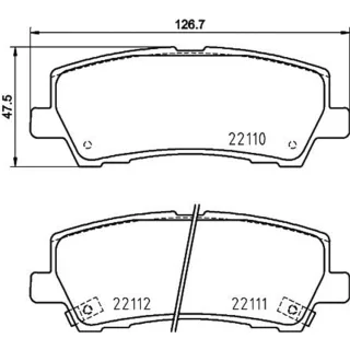 Hella Bremsbel?ge hinten Ford Mustang