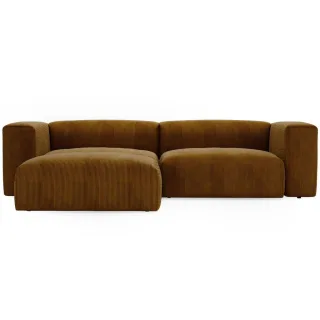 Graingold Ecksofa, Braun, Kunststoff, L-Form, Ottomane links,L-Form, 240x180 cm, Oeko-Tex®, Reach, Hergestellt in Europa, Handmade in Europe, Wohnzimmer, Sofas & Couches, Wohnlandschaften, Ecksofas
