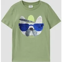 s.Oliver Kurzarmshirt T-Shirt T-Shirt mit Wendepailletten
