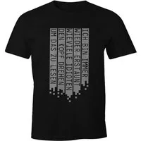 MoonWorks Print-Shirt Herren T-Shirt Spruch lustig Ich bin immer wieder erstaunt wieviele mit Print