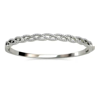 Geflochtene Armbänder - Silber und Kristall