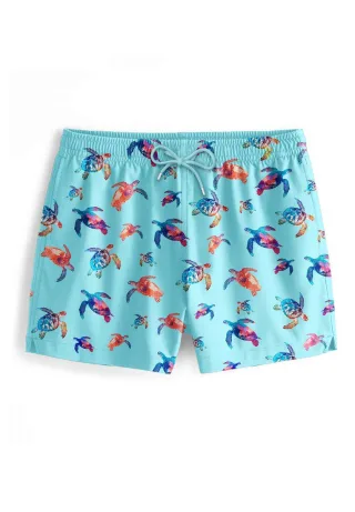 "Watercolor Turtle" Badeshorts