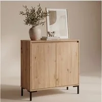Newroom Sideboard Artisan Eiche 81 cm, Wildeiche Sideboard Vintage Industrial Highboard Anrichte Wohnzimmer