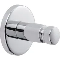 tesa Handtuchhaken SMOOZ Handtuchhaken ohne Bohren - 3,7 cm : 3,7 cm : 3,7 cm, Wandmontage, Gäste-WC, Badezimmer, (Packung, 1-St., inkl. Klebelösung), selbstklebende Handtuchhalterung - chrom - silber glänzend