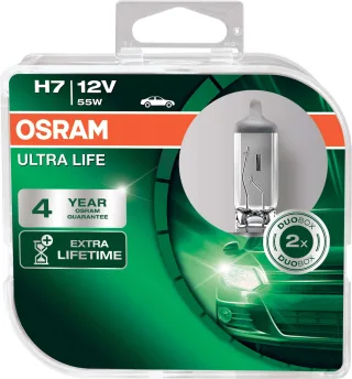 2 Stück OSRAM ULTRA LIFE Lampen Birnen für Fassung H7 55W