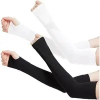 Oemmn Armlinge 2 Paar UV-Schutz Armstulpen, Sonnenschutz Armwärmer Ärmel für Outdoor (2-St)